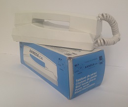 AI.5400/10  Intercom Handset for Intercom System 5 (4+1) wire, white avorio color, with/1button for audio