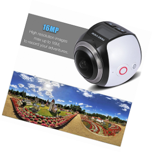 Andoer V1 360 Panorama Fotocamara Wifi 2448P 30FPS 16M Fisheye