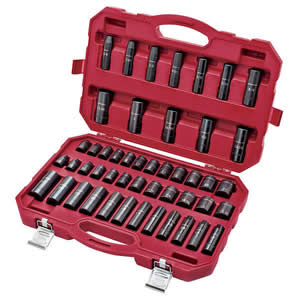 Juego Maestro de Accesorios de Impacto Craftsman 48 piezas- 12 Drive, InchMetric