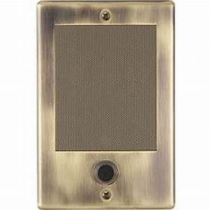 Nutone NDB300AB Door Speakers for Intercoms, 4-3/16w x 6-5/16h x 1-3/8d, projects 1-9/16” from surface in Antique Brass