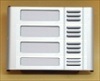 UI.825/204 Module in Aluminum Anodized color Silver, four (4) call buttons, for Modular Kombi Panel